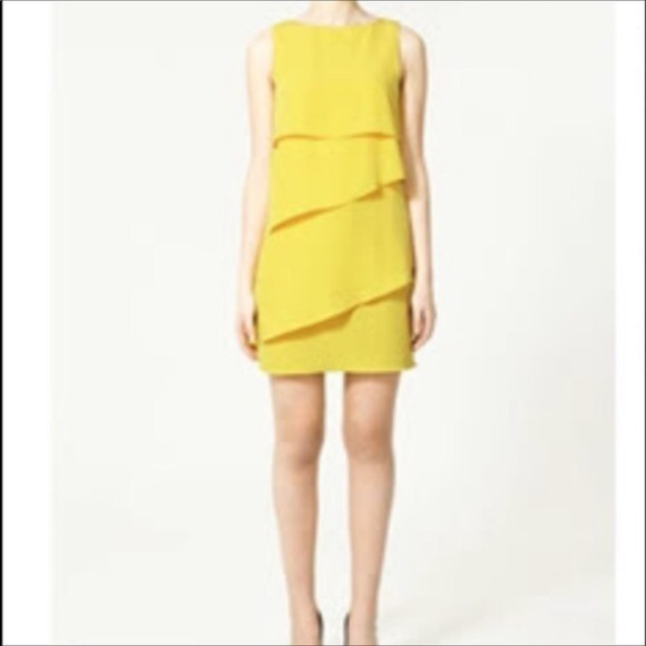 Zara Dresses & Skirts - Zara assymetric layer sleeveless shift dress SZ S